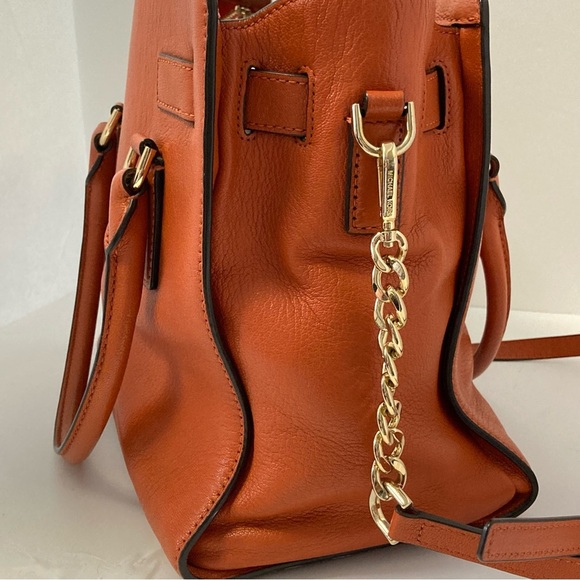 Michael Kors Poppy Orange Leather Hamilton Satchel  with matching wallet - Picture 6 of 16